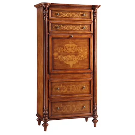 Secretary Cabinet with 4 Drawers